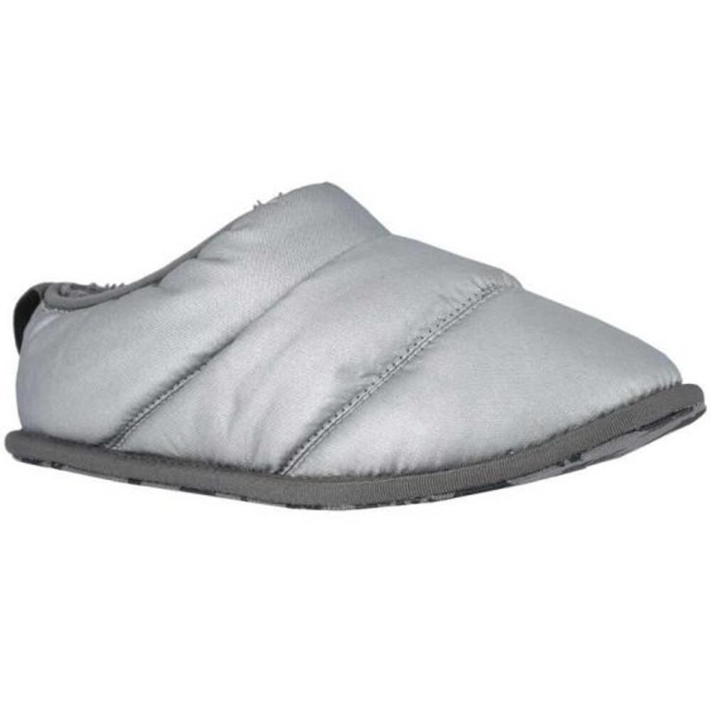 Sorel Hadley Slipper Slip On Flats Puffer Faux Fur Metallic Pure Silver 8